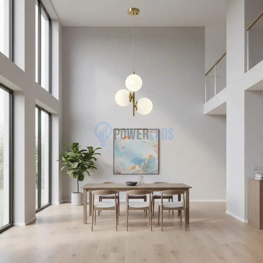 Pendul DIONIS Gold Abajur Mat 3xE27 Chandeliers