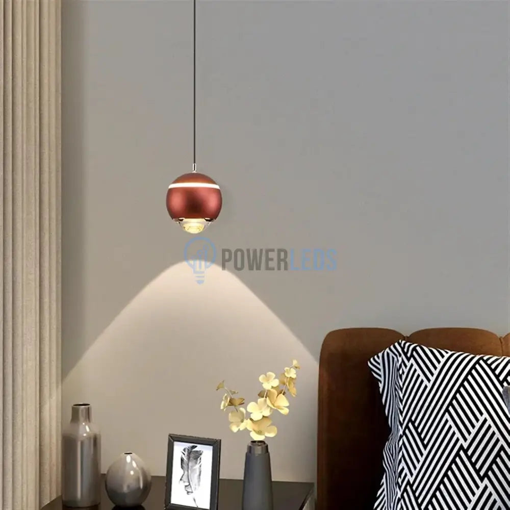 Pendul LED 12W R6 Copper Reglabil Pull UP/DOWN powerleds.ro