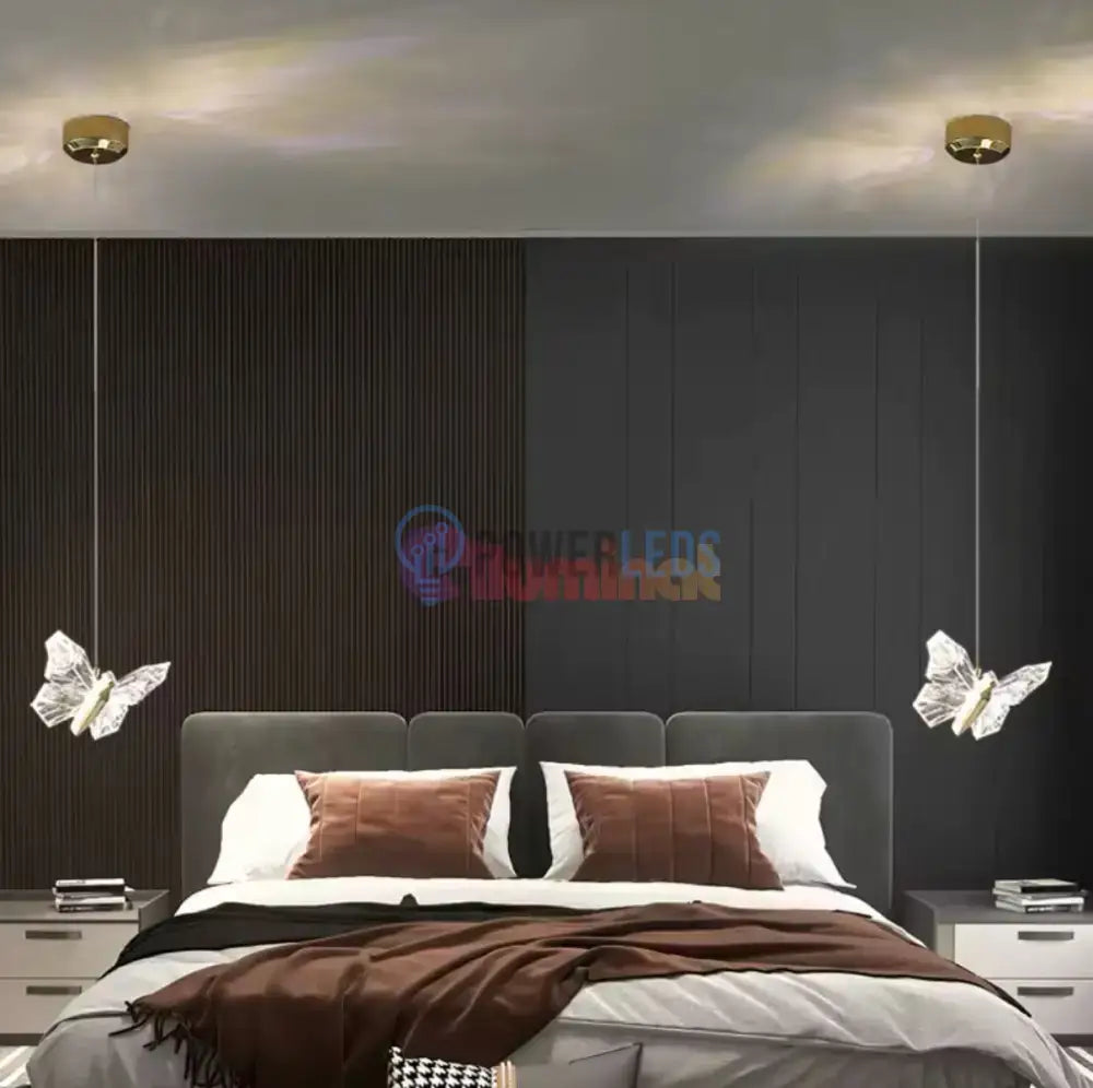 Pendul LED Gold Butterfly 12W powerleds.ro