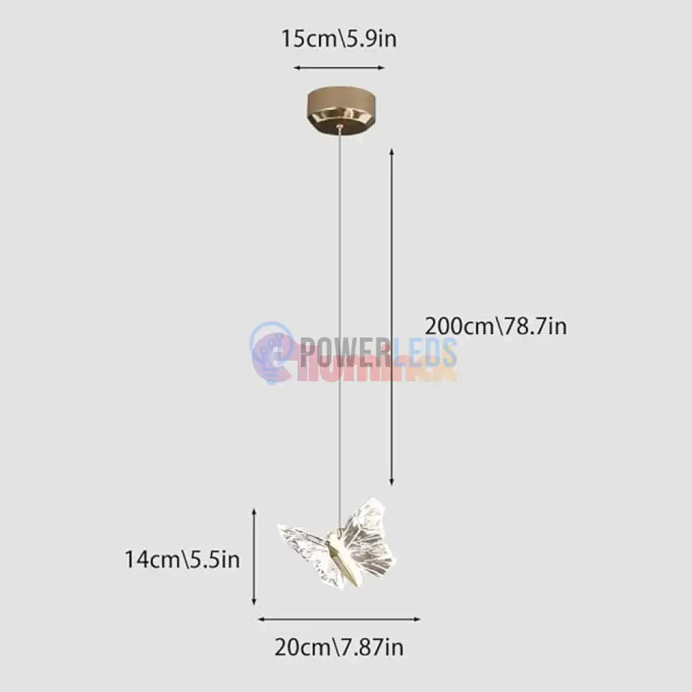 Pendul LED Gold Butterfly 12W powerleds.ro