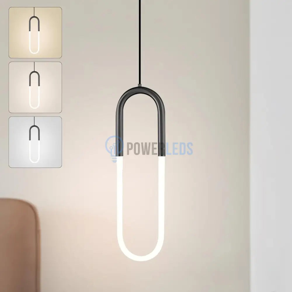 Pendul LED HALO Black Echivalent 140W MINIMALIST DESIGN / NEAGRA led ceiling light