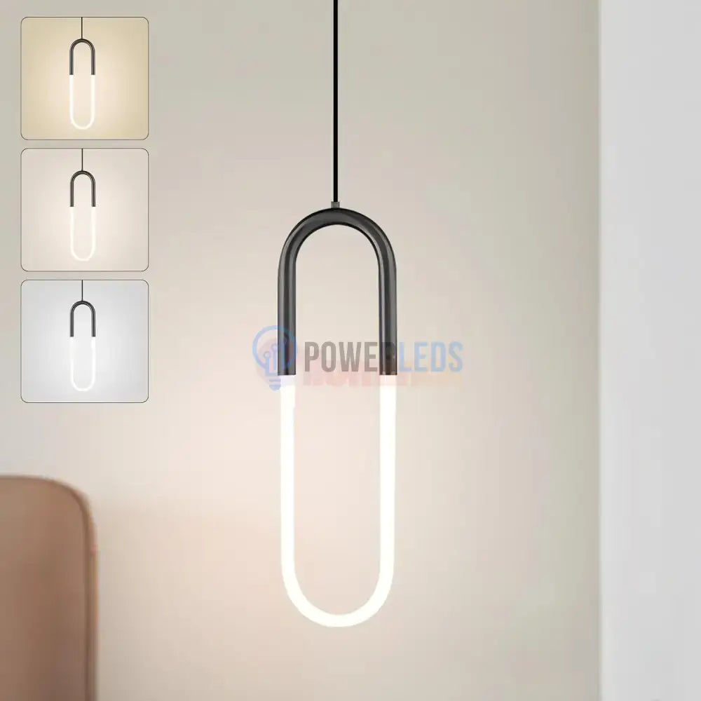 Pendul LED HALO Black Echivalent 140W MINIMALIST DESIGN / NEAGRA led ceiling light