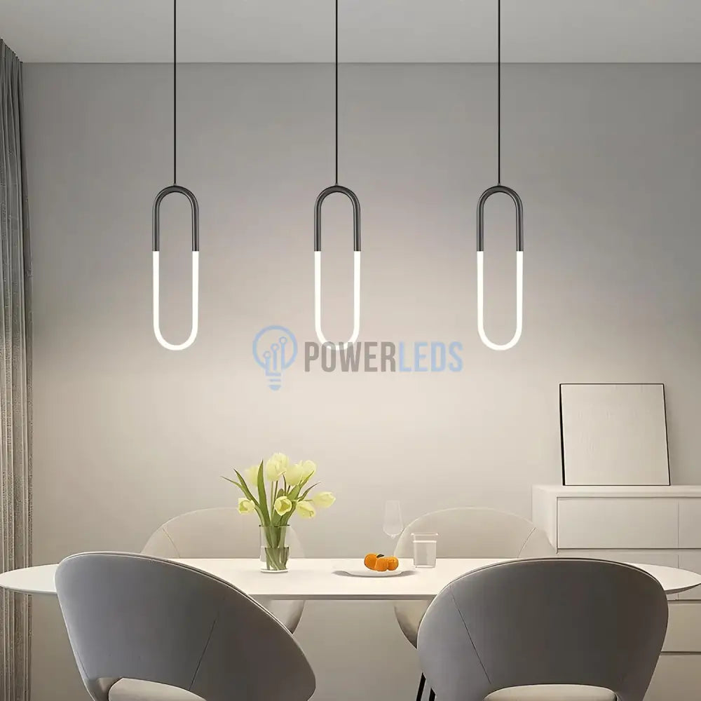 Pendul LED HALO Black Echivalent 140W MINIMALIST DESIGN / NEAGRA led ceiling light