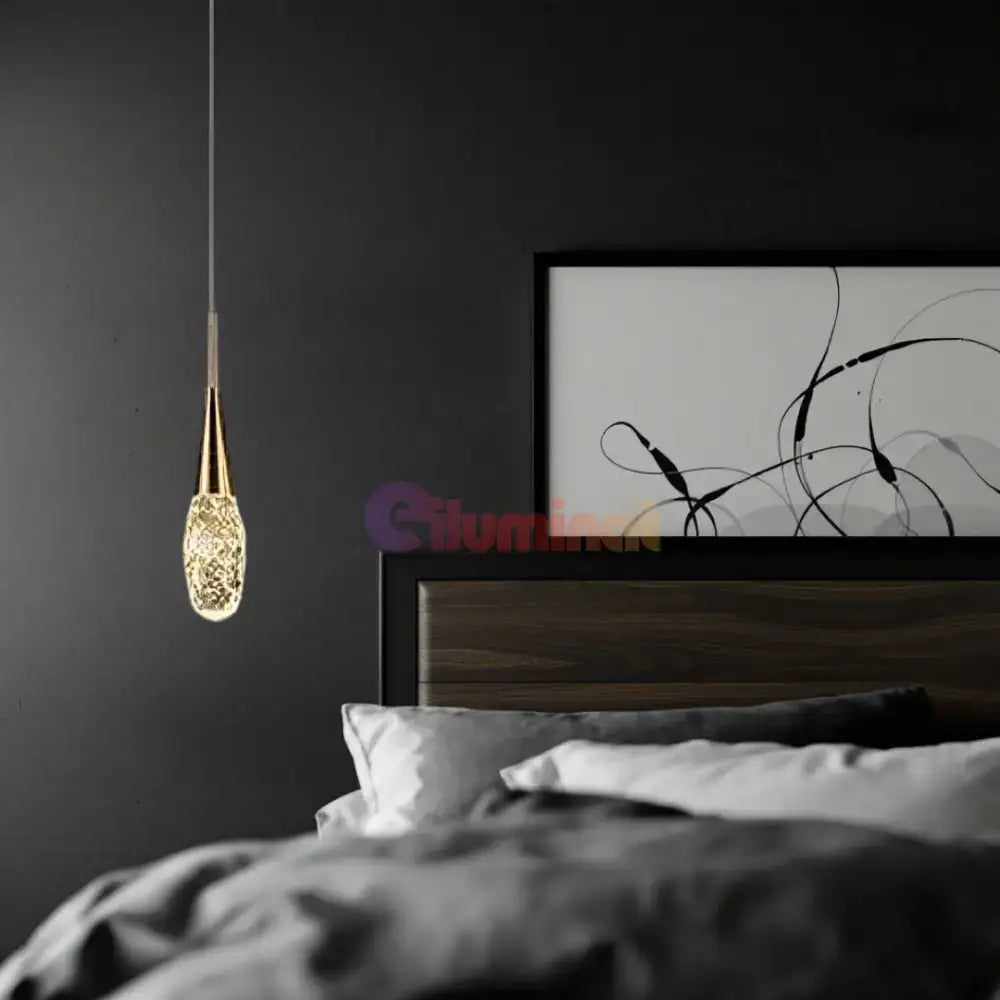 Pendul LED Luxury Crystal Golden Drops powerleds.ro