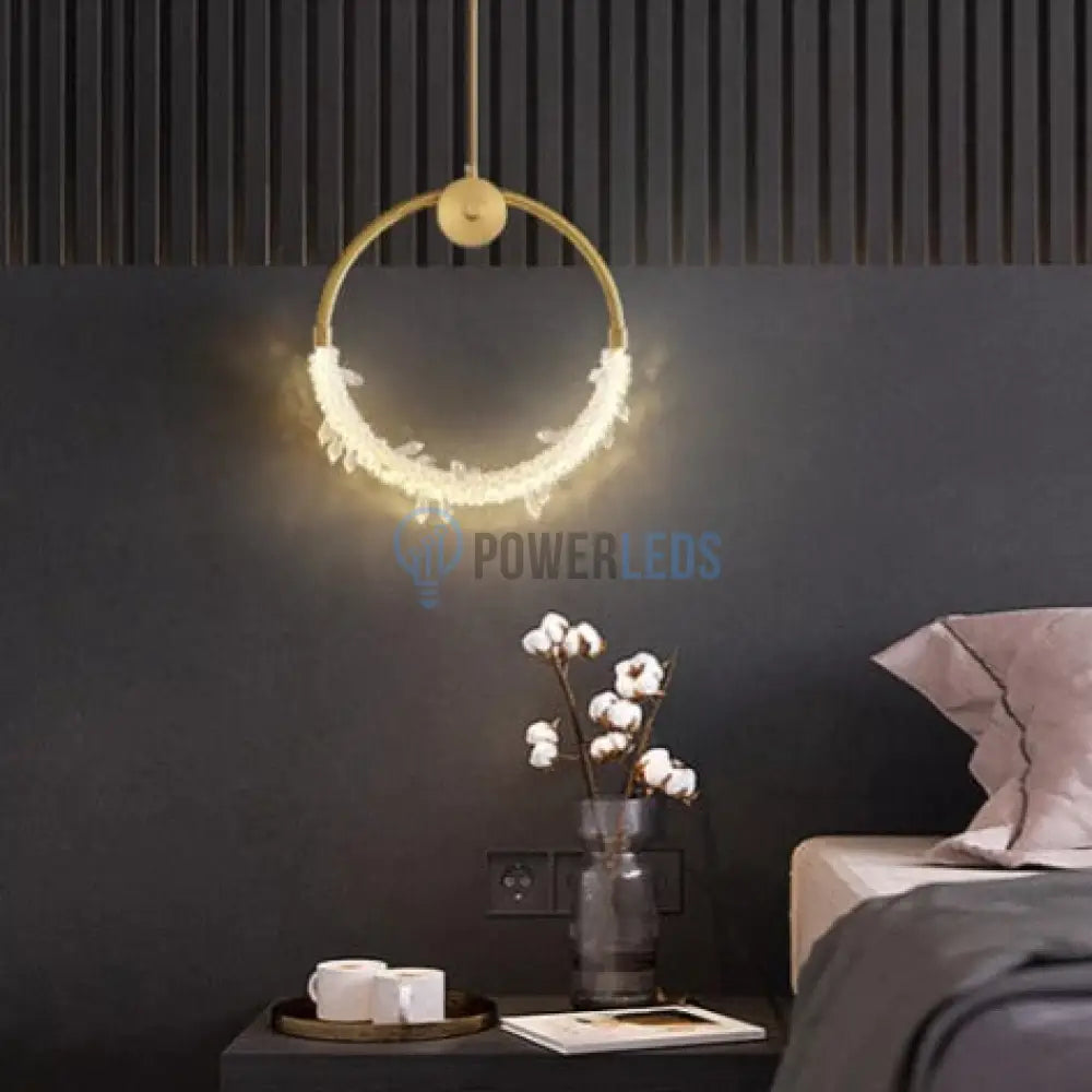 Lustra LED Luxury Gold Cristal Echivalent 150W powerleds.ro