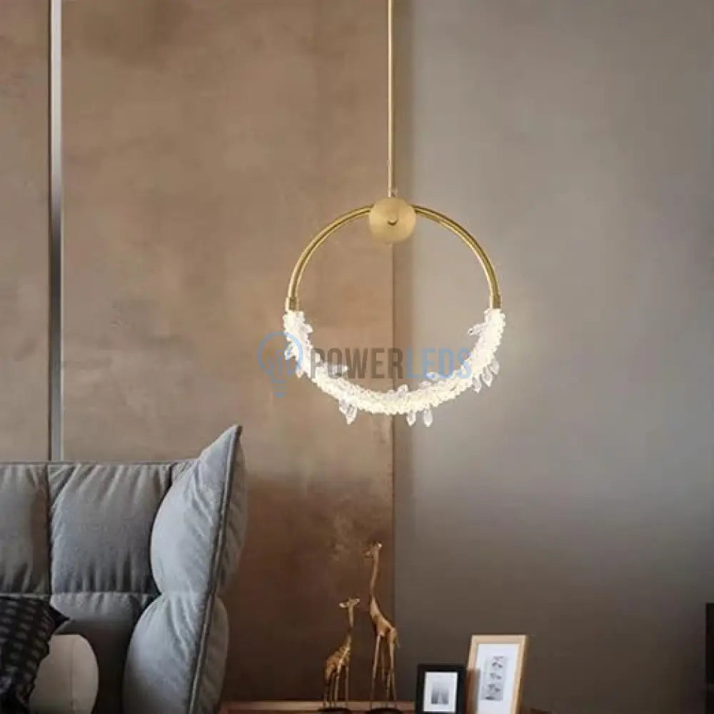 Lustra LED Luxury Gold Cristal Echivalent 150W powerleds.ro