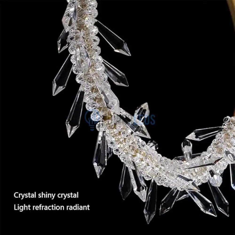 Lustra LED Luxury Gold Cristal Echivalent 150W powerleds.ro