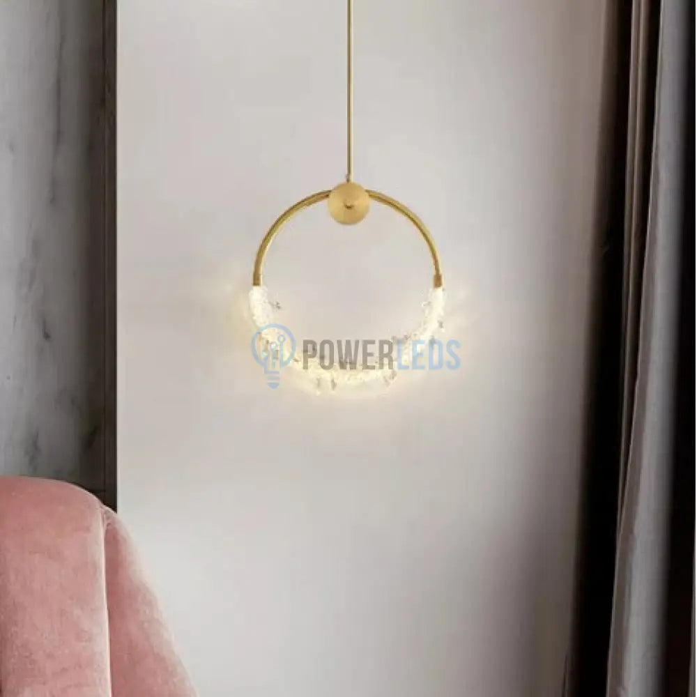 Lustra LED Luxury Gold Cristal Echivalent 150W powerleds.ro