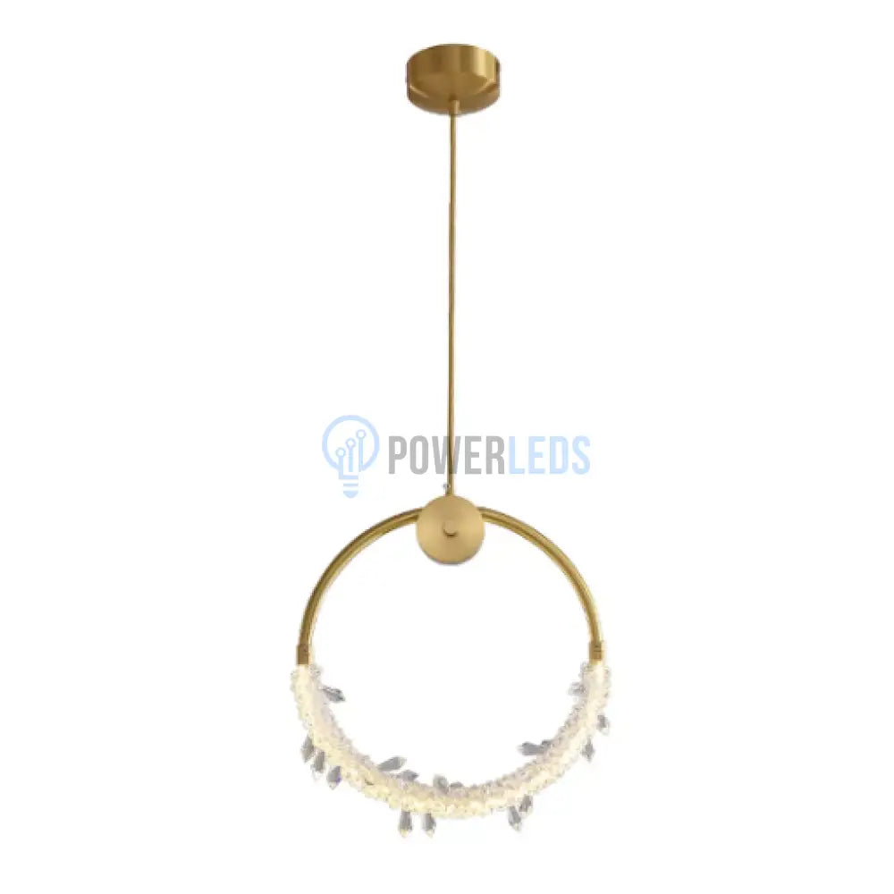 Lustra LED Luxury Gold Cristal Echivalent 150W powerleds.ro
