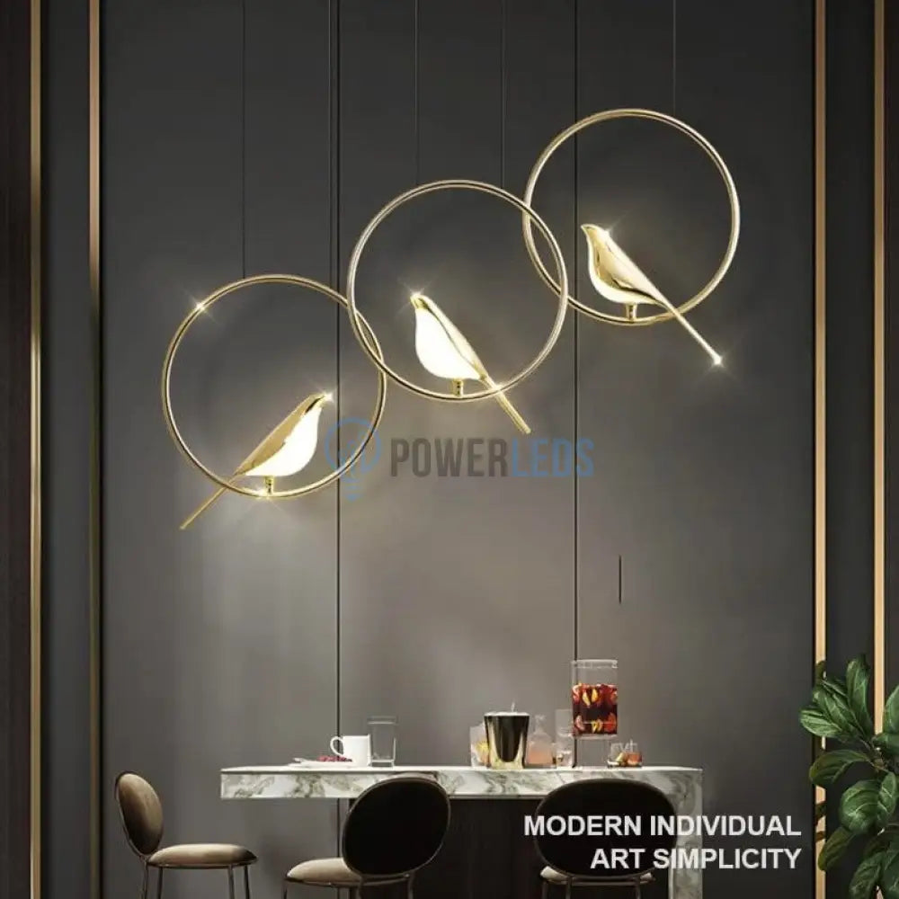 Pendul Led Luxury Golden Swallow Lighting Fixtures