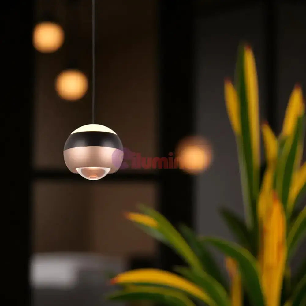 Pendul LED Orbit Pull Down 3 lumini din buton, Dimabil powerleds.ro
