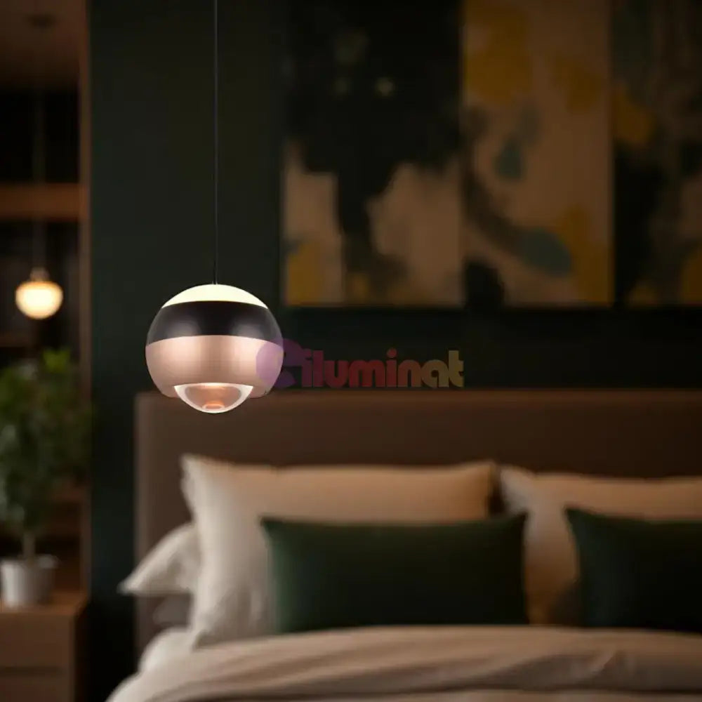 Pendul LED Orbit Pull Down 3 lumini din buton, Dimabil powerleds.ro
