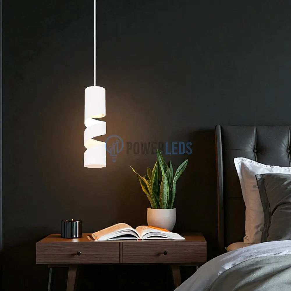 Pendul LED STREAM White 10W ALB / SPIRALAT Lighting Fixtures