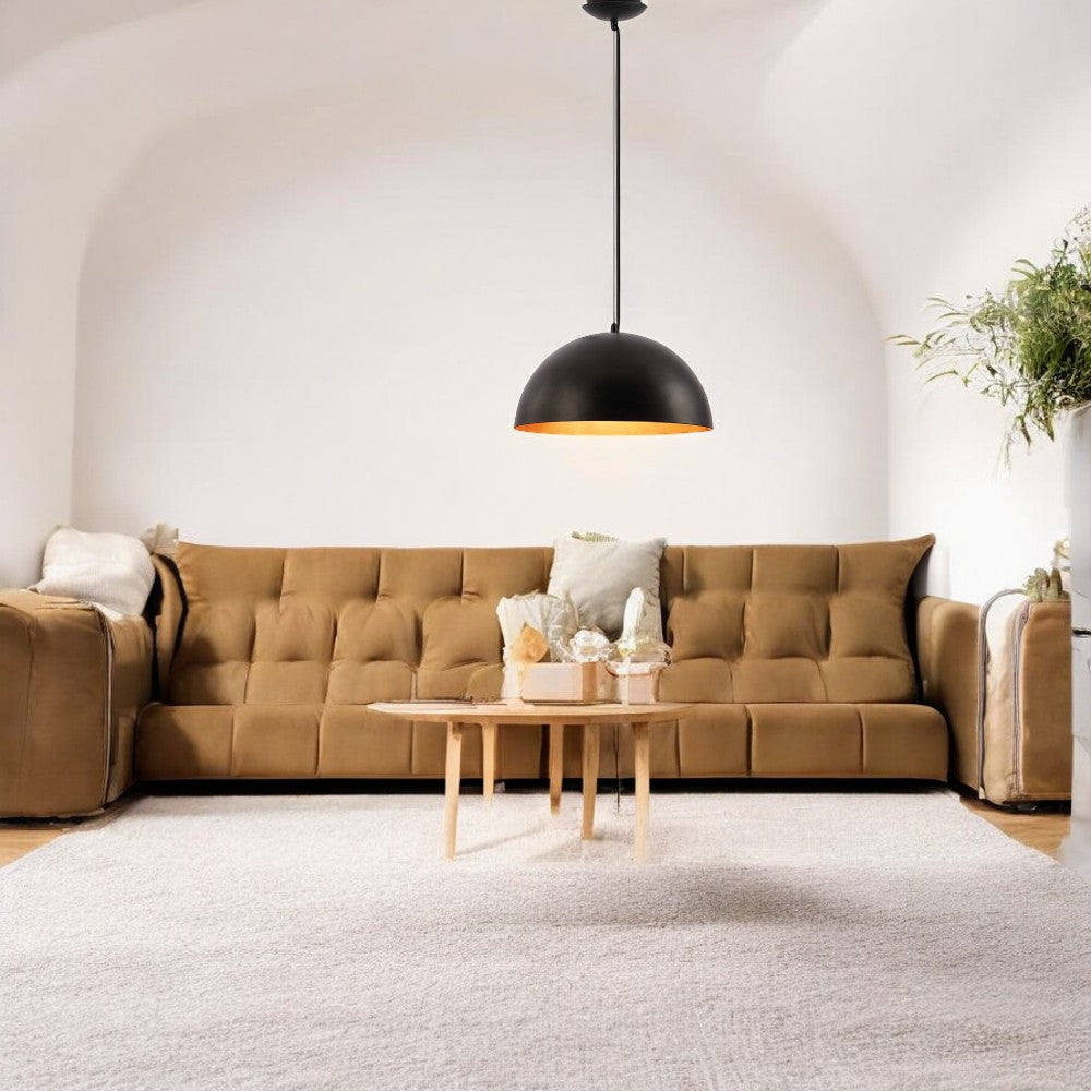Pendul Modern E27 Golden Dark Dome