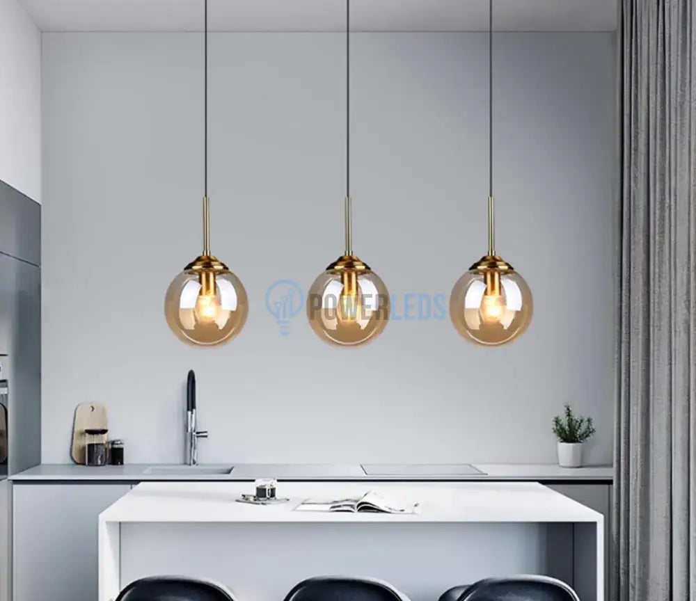 Pendul Nordic Abajur Amber Gold Mx136/1P Chandeliers