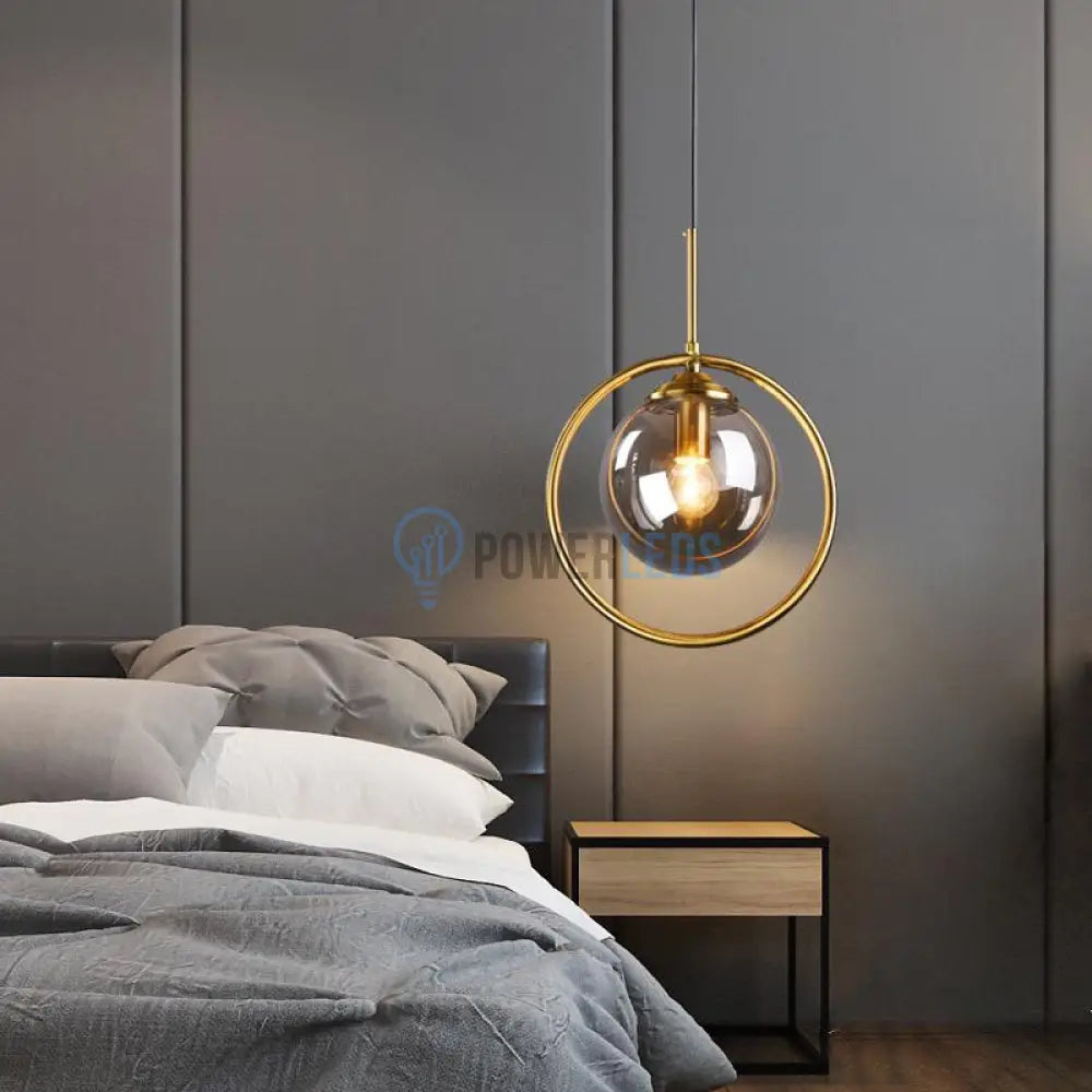 Pendul Nordic Abajur Amber Gold Mx156-1 Chandeliers