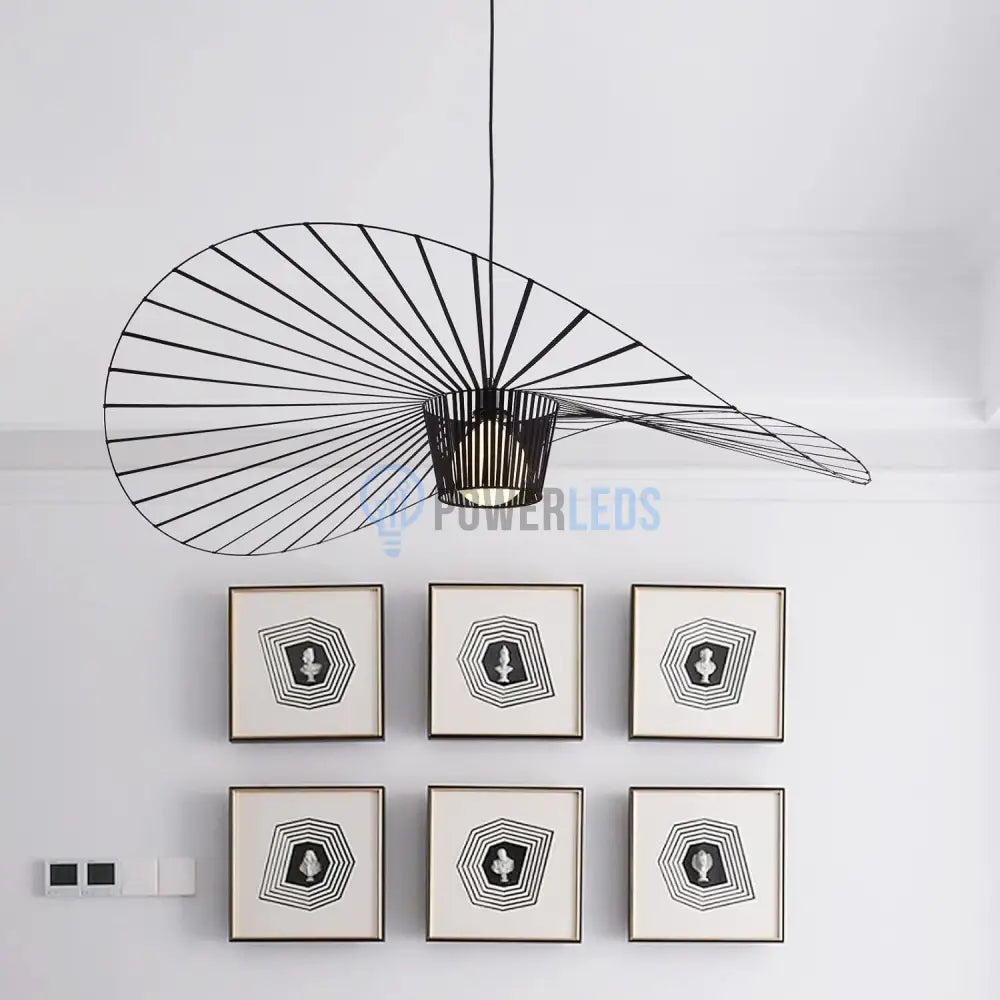 Pendul Nordic Sombrero Negru Dx1021-600 Lighting Fixtures