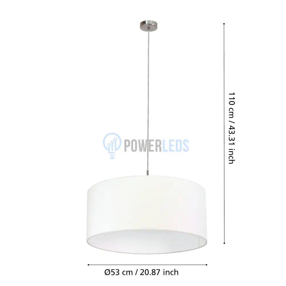 Pendul PASTERI White & Silver 110CM ALBA / SUSPENDATE Lighting Fixtures