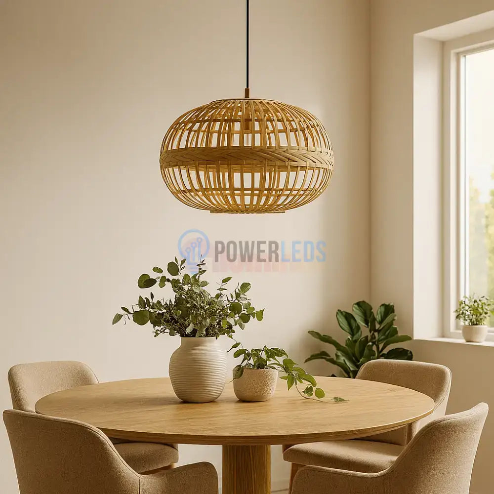 Lustra LED Suspendata AMSFIELD Wood Style EGLO 49771 LEMN / SUSPENDATE Lighting Fixtures