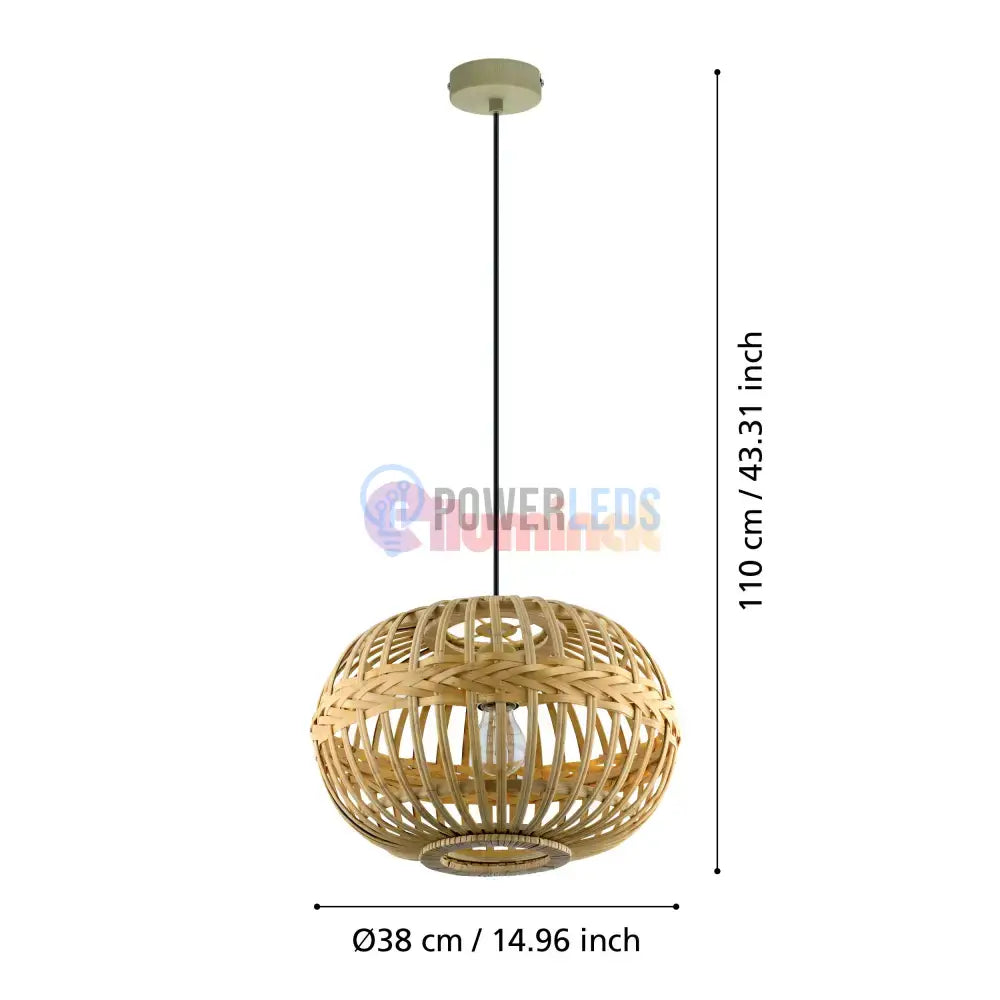 Lustra LED Suspendata AMSFIELD Wood Style  EGLO 49771 powerleds.ro