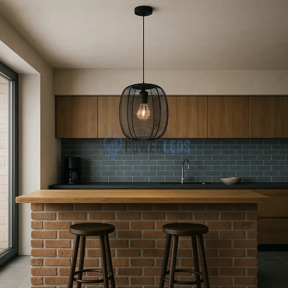Pendul RINROE Black 110CM NEAGRA / ABAJUR Lighting Fixtures