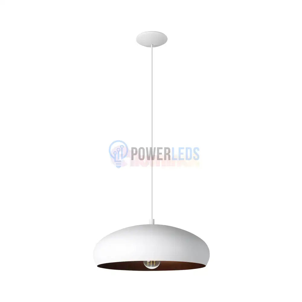 Pendul Vintage MOGANO 1 White & Gold 110CM Eglo ALBA / VINTAGE SI RETRO DESIGN Lighting Fixtures