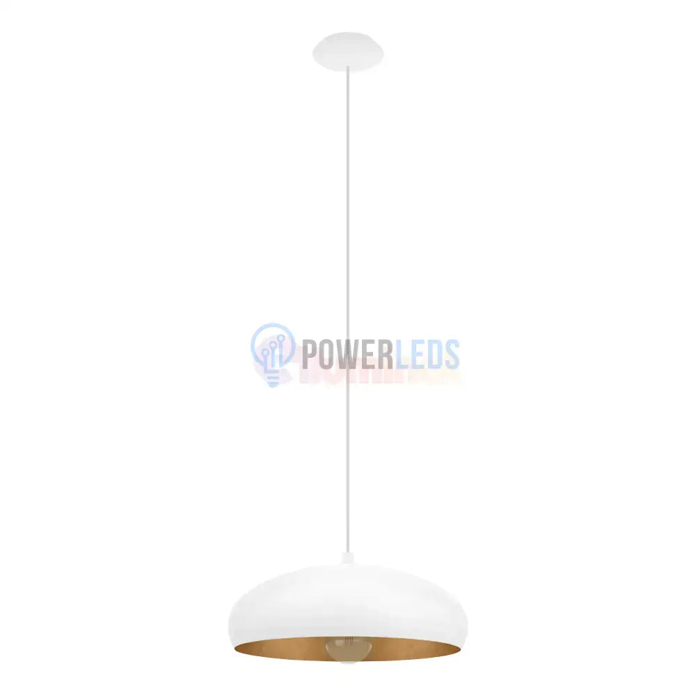Pendul Vintage MOGANO 1 White & Gold 110CM Eglo ALBA / VINTAGE SI RETRO DESIGN Lighting Fixtures