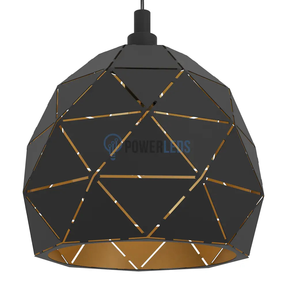 Pendul Vintage ROCCAFORTE 110CM Eglo NEGRU + AURIU / VINTAGE SI RETRO DESIGN Lighting Fixtures