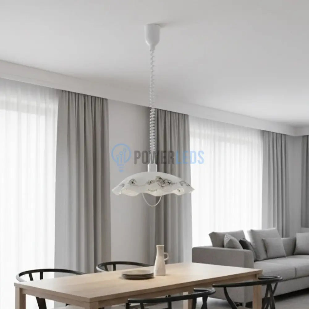 Pendul Vintage VETRO White 110CM ALBA / ABAJUR Lighting Fixtures