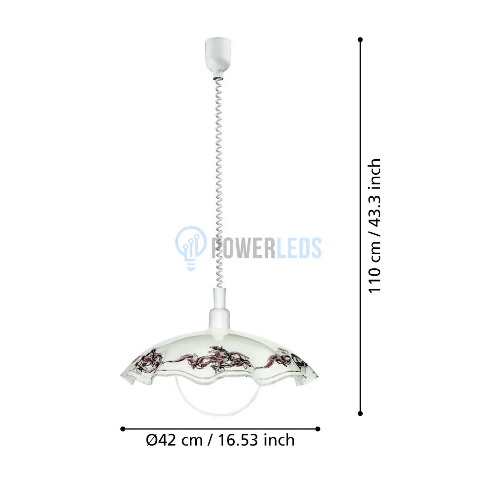 Pendul Vintage VETRO White 110CM ALBA / ABAJUR Lighting Fixtures