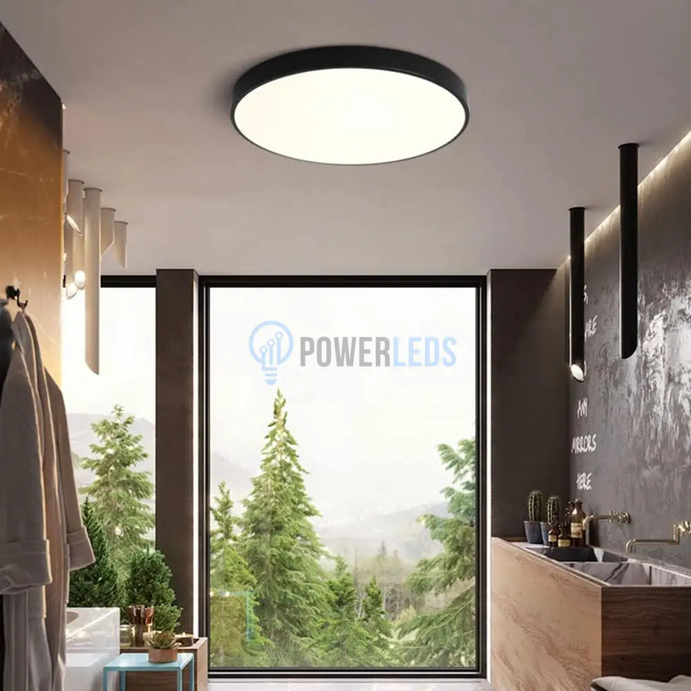 Plafoniera Led 40W Ultra-Thin Black Rotunda Echivalent 400W Led Ceiling Light