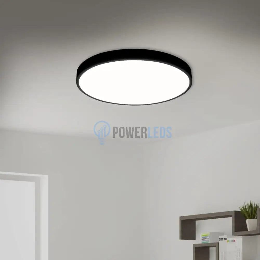 Plafoniera Led 40W Ultra-Thin Black Rotunda Echivalent 400W Led Ceiling Light