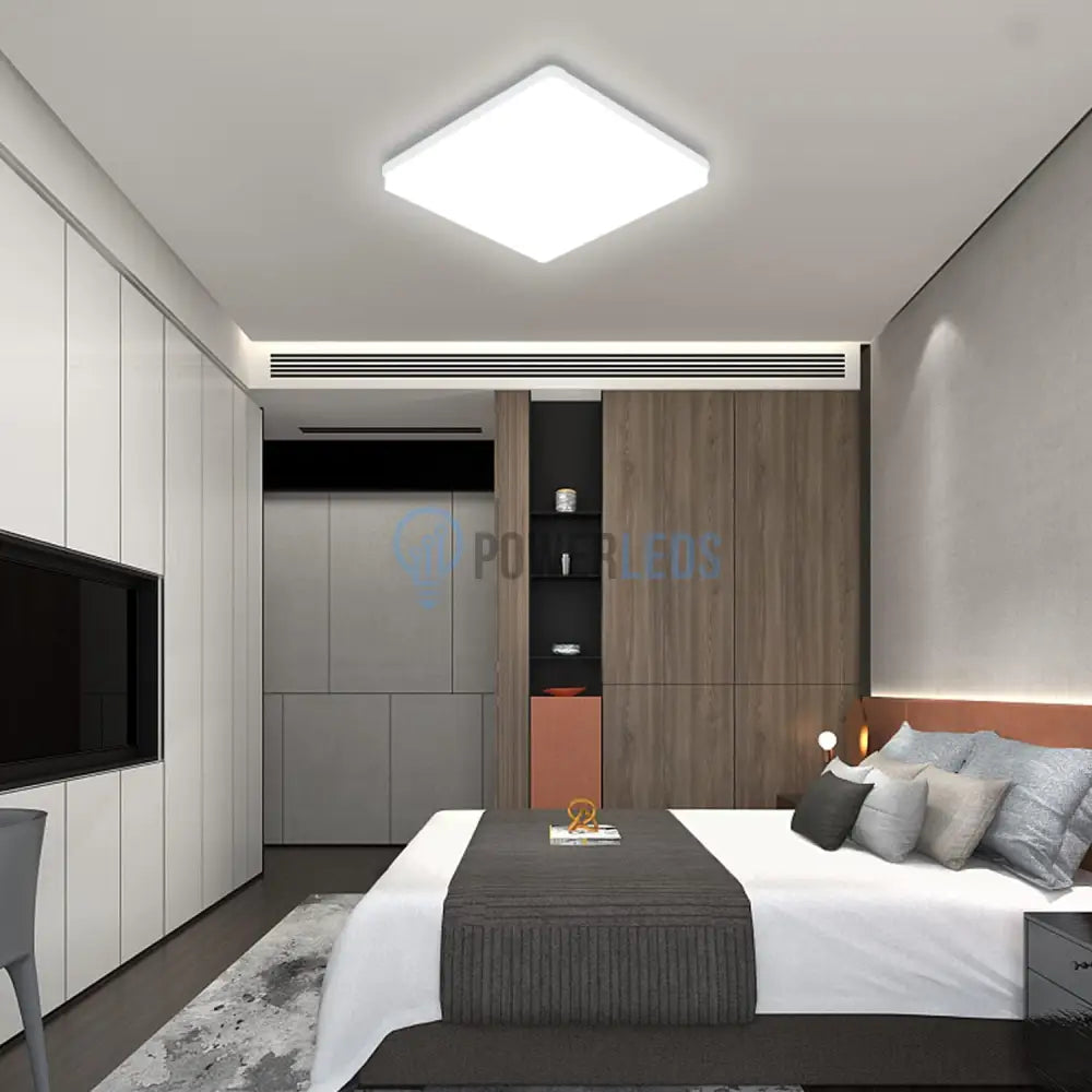 Plafoniera Led 48W Frameless Patrata Echivalent 400W Led Ceiling Light