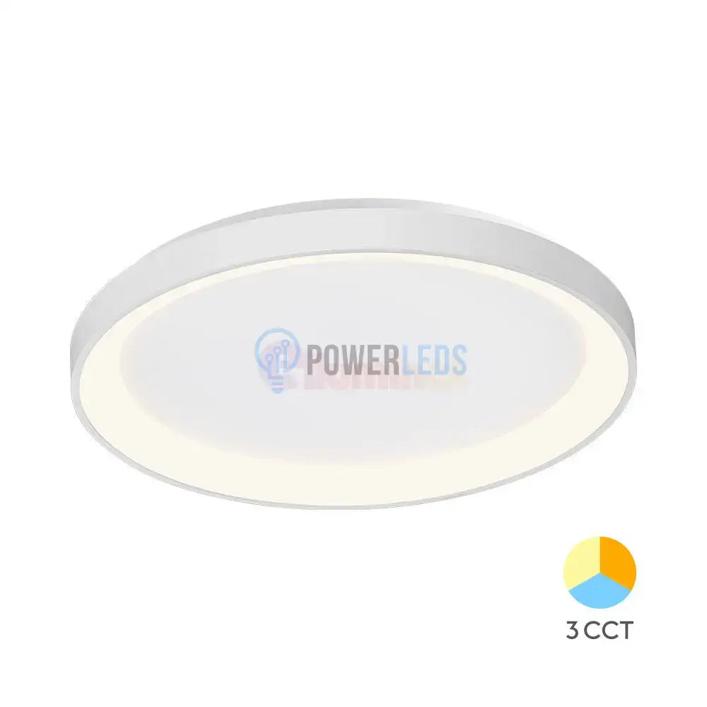 Lustra LED GIRONA White 3 Lumini din buton Echivalent 400W ALBA / 48CM / CIRCLE DESIGN Lighting Fixtures