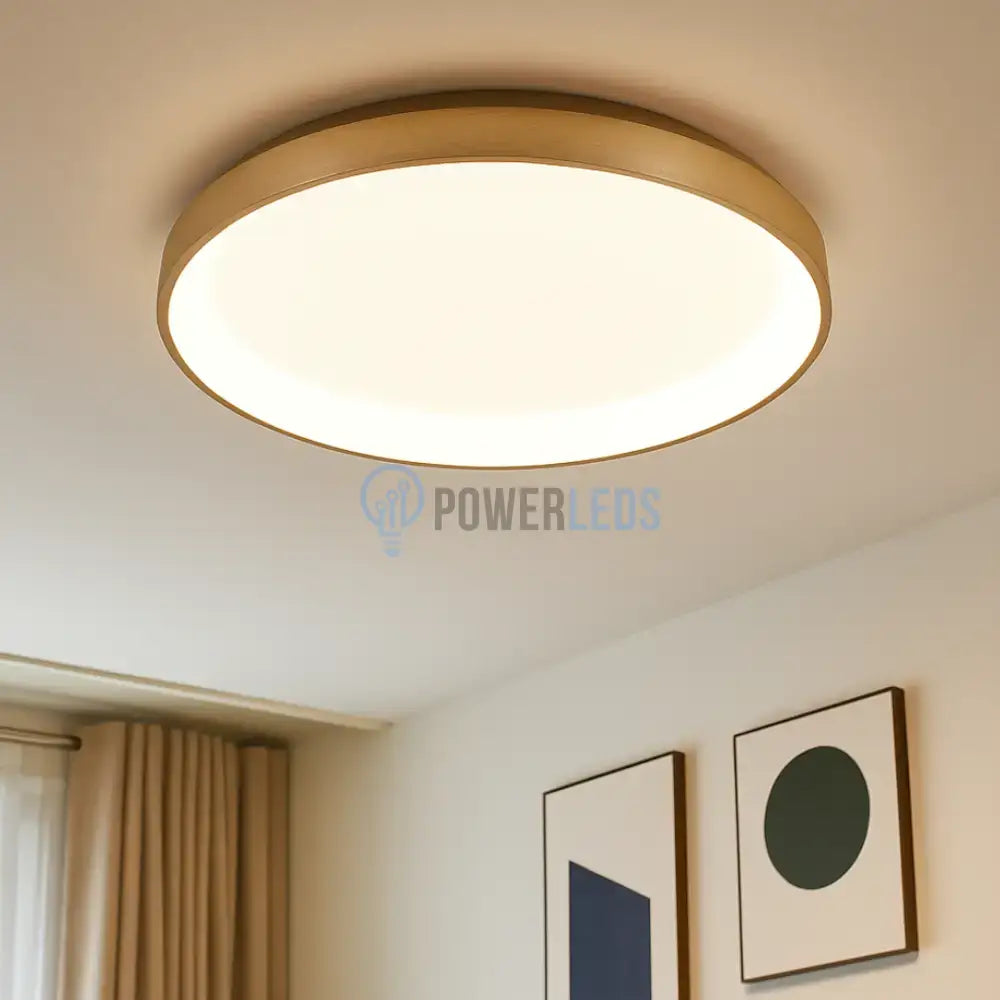 Lustra LED Aplicata GOLD BELLA 36W 3IN1 powerleds.ro