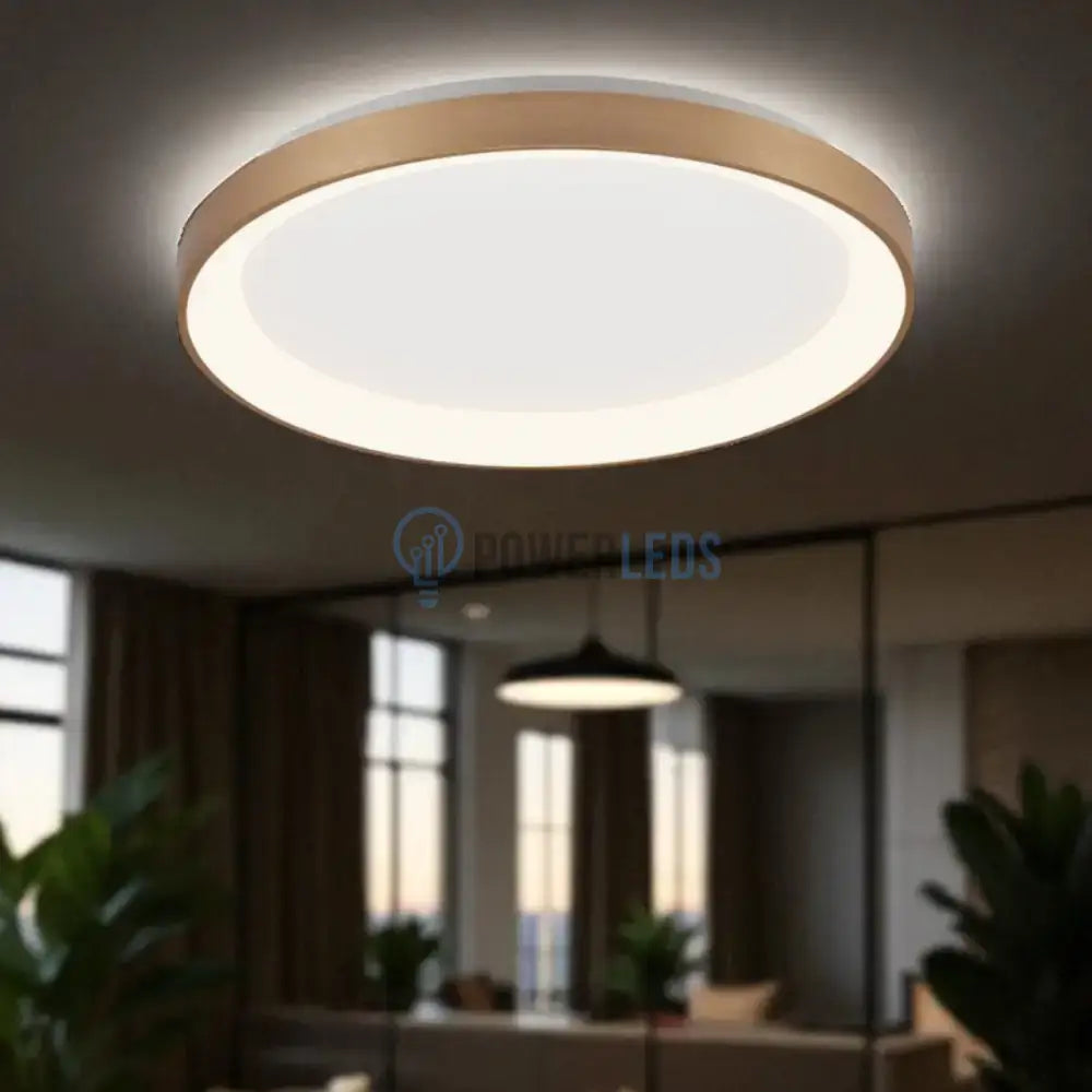 Lustra LED Aplicata GOLD BELLA 36W 3IN1 powerleds.ro