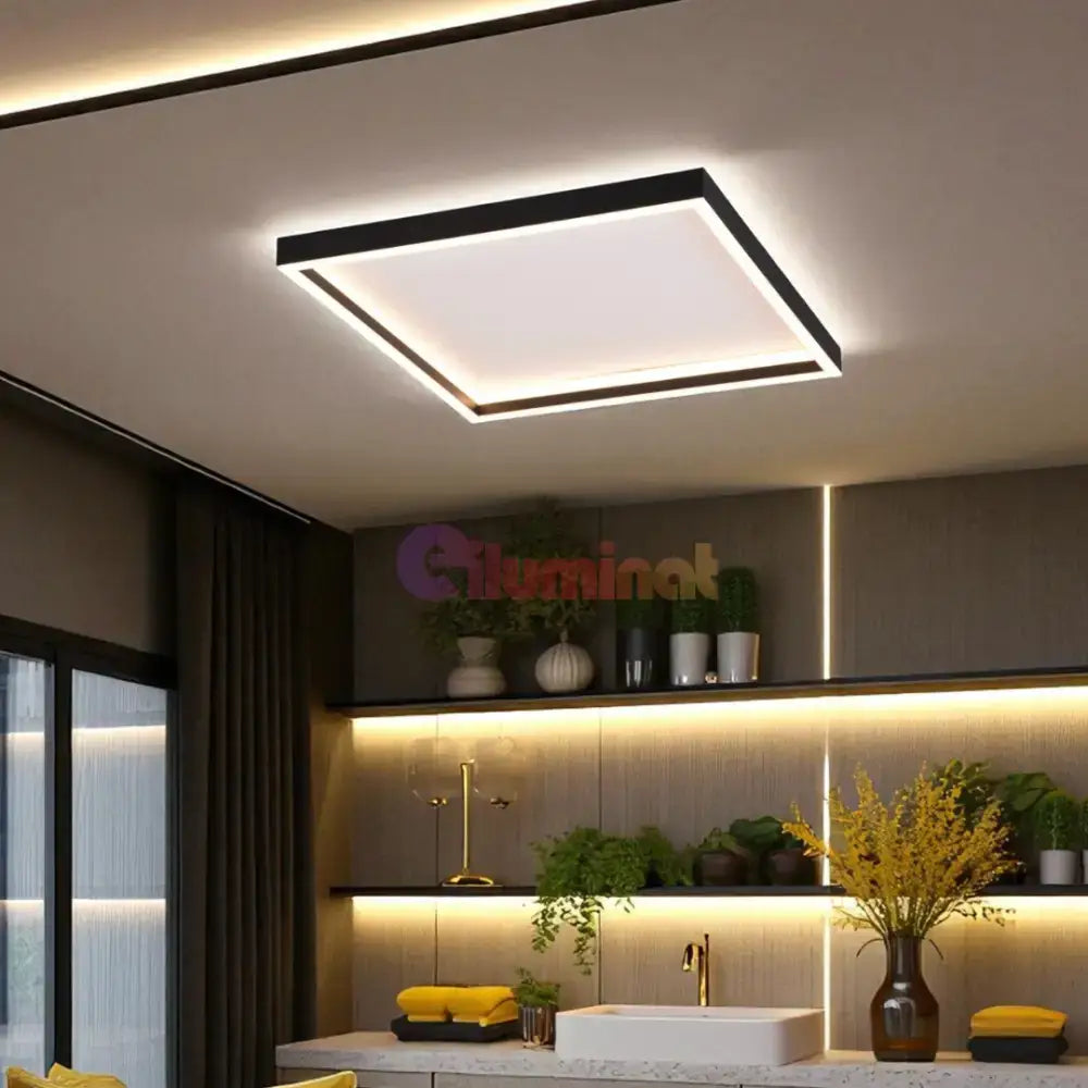 Plafoniera LED ROTONDA Black Premium powerleds.ro