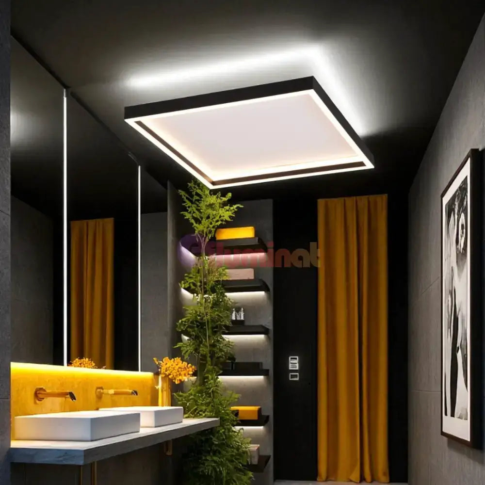 Plafoniera LED ROTONDA Black Premium powerleds.ro