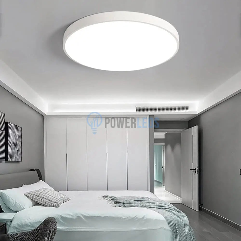 Plafoniera LED Rotunda 50cm IP44 ULTRA-THIN Echivalent 600W 60W / ALB RECE / ALBA led ceiling light