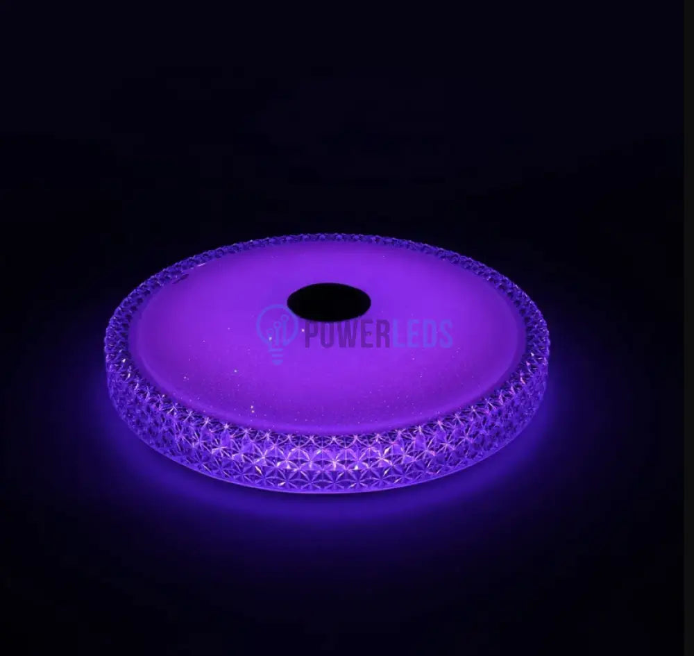 Plafoniera Led Smart 120W Rgb + Cct Cu Boxa Bluetooth Si Telecomanda Led Ceiling Light