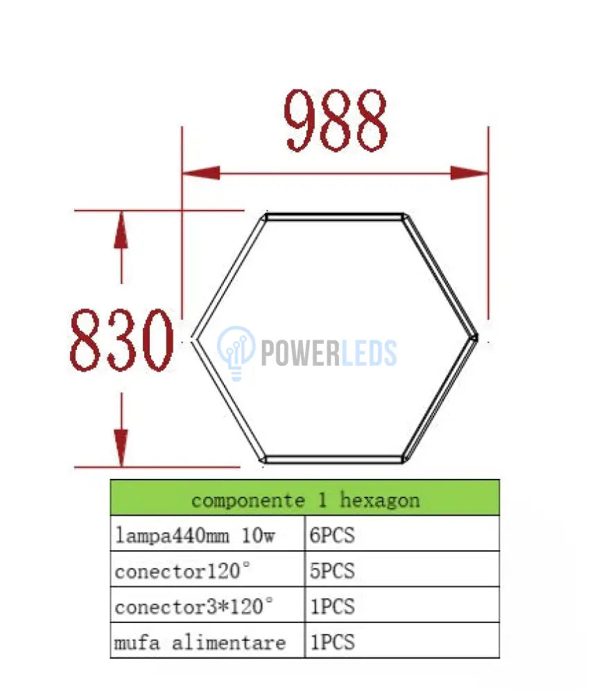 Plafoniera Led Tip Hexagon 83X98Cm 60W Echivalent 500W Honeycomb Lights