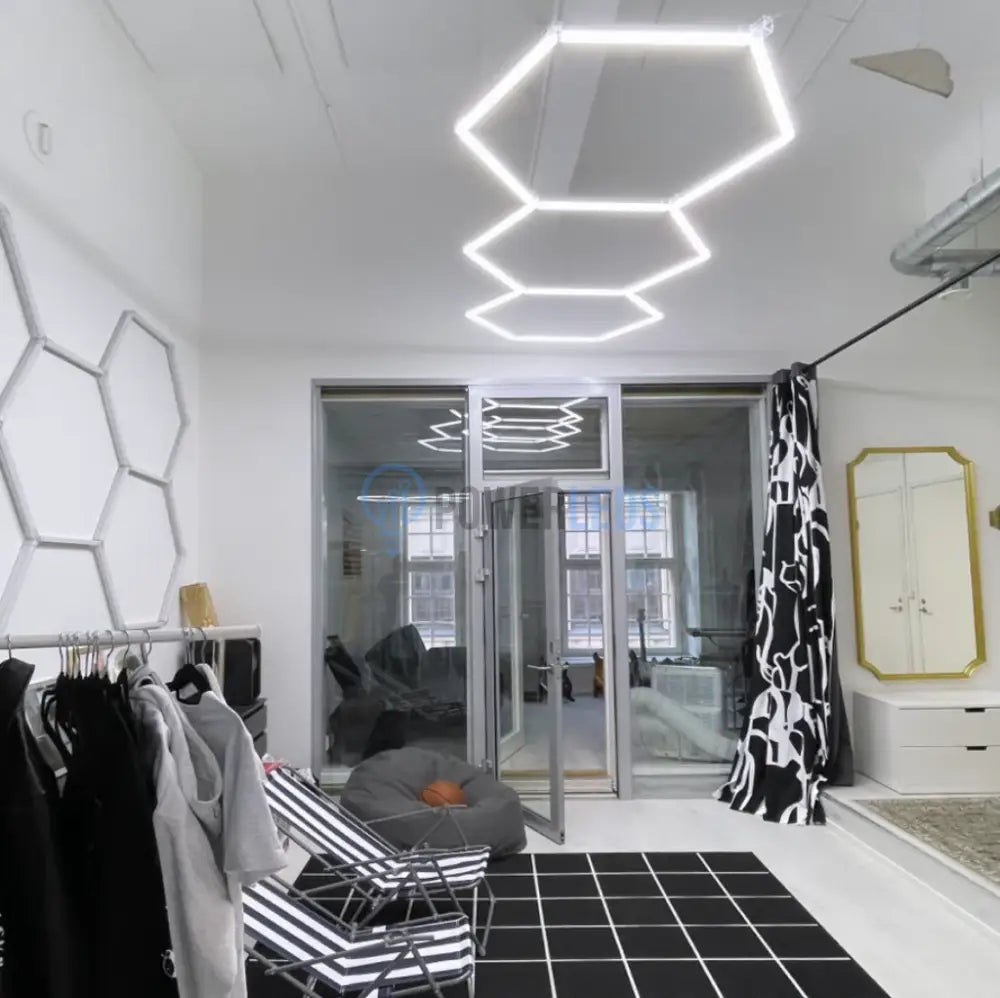 Plafoniera Led Tip Hexagon 98X244Cm 160W Echivalent 1500W Honeycomb Lights