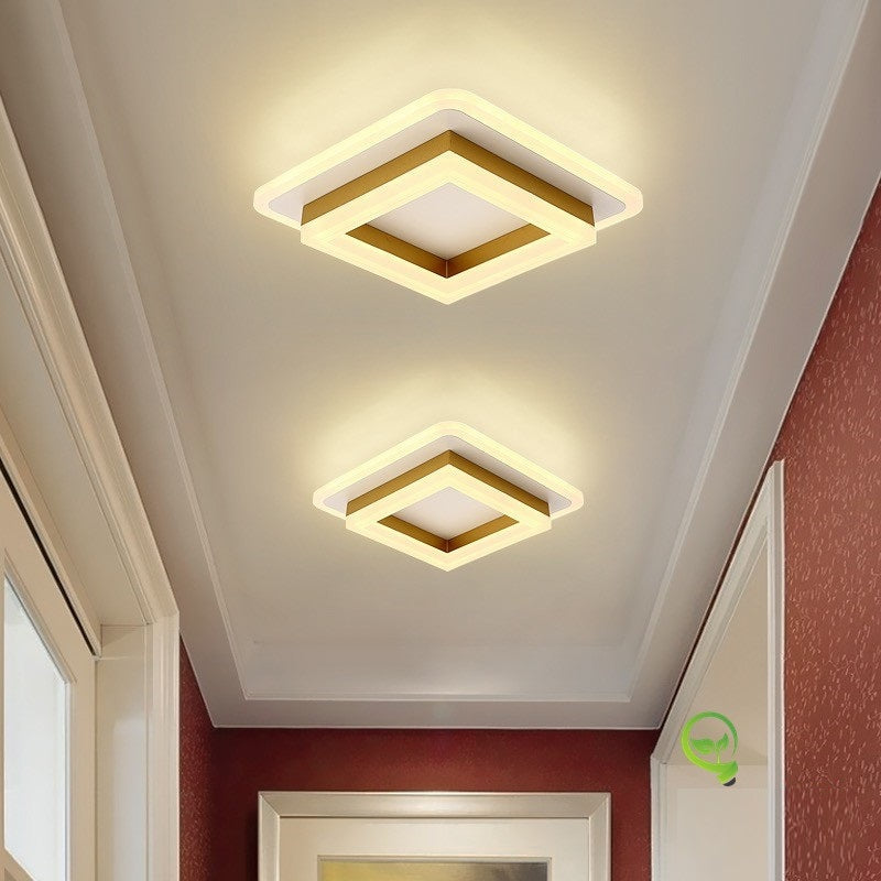 Lustra LED 64W QUADRATA GOLD Echivalent 200W