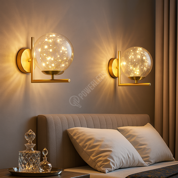 Aplica Abajur Transparent Sparkle Gold AURIE / ABAJUR / APLICA PERETE Wall Light Fixtures