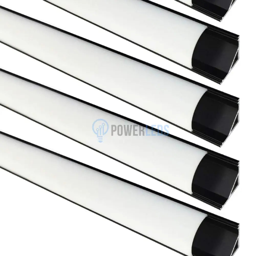 Profil LED 90 Grade Slim 2 Metri Negru. Profile din aluminiu pentru un unghi de 90 grade , colt , cu dispersor mat la cele mai mici preturi! Livrare rapida!