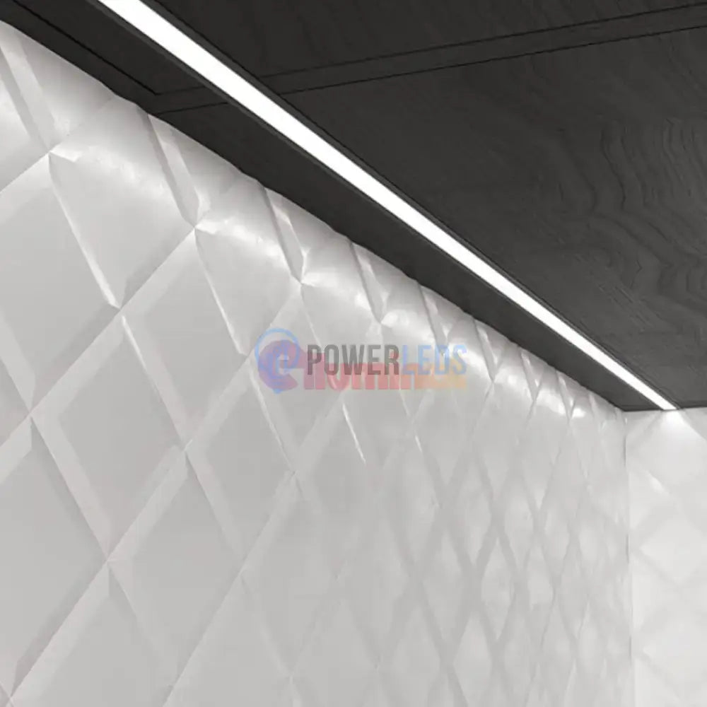 Profil LED Incastrat Negru 2 METRI cu Dispersor Alb LED Strips