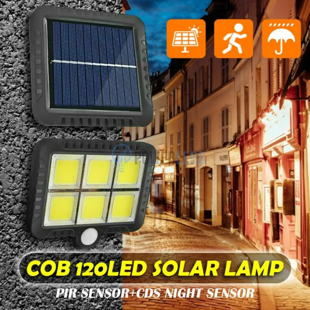 Proiector Led Cob Cu Panou Solar Si Senzor Miscare Solar Flood Light