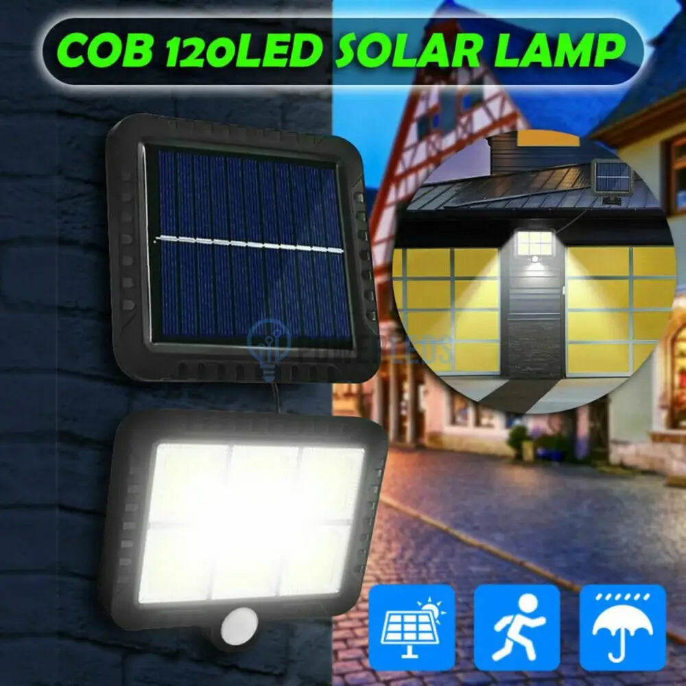 Proiector Led Cob Cu Panou Solar Si Senzor Miscare Solar Flood Light