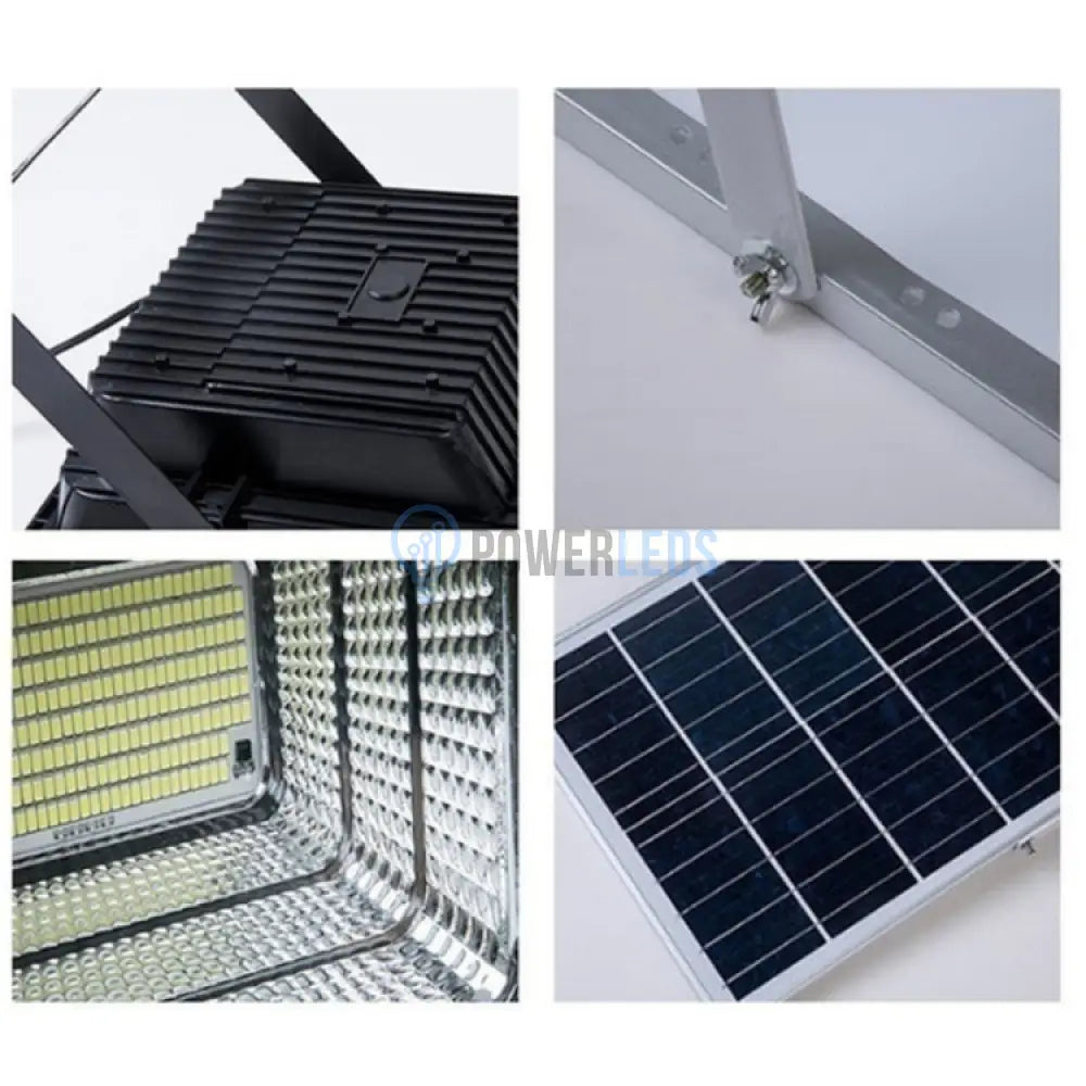 Proiector Led Negru Cu Panou Solar 100W Telecomanda Solar Light