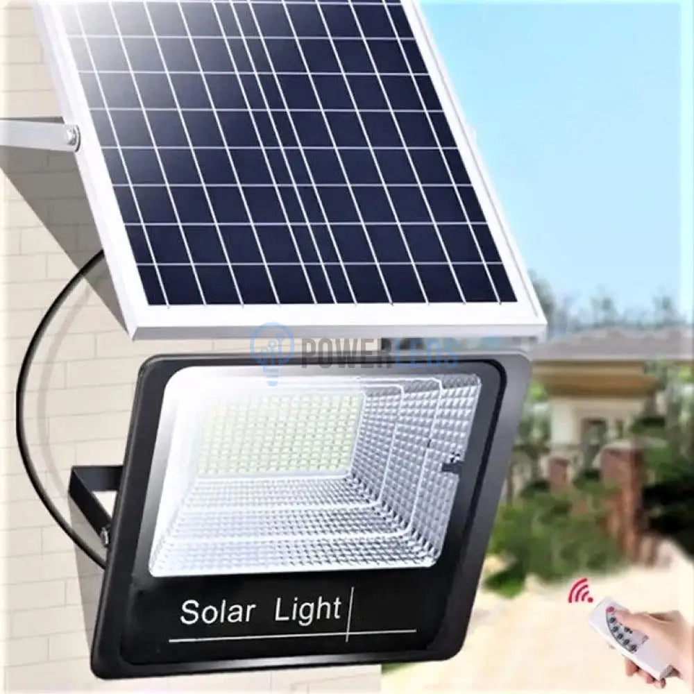 Proiector Led Negru Cu Panou Solar 200W Telecomanda Solar Light